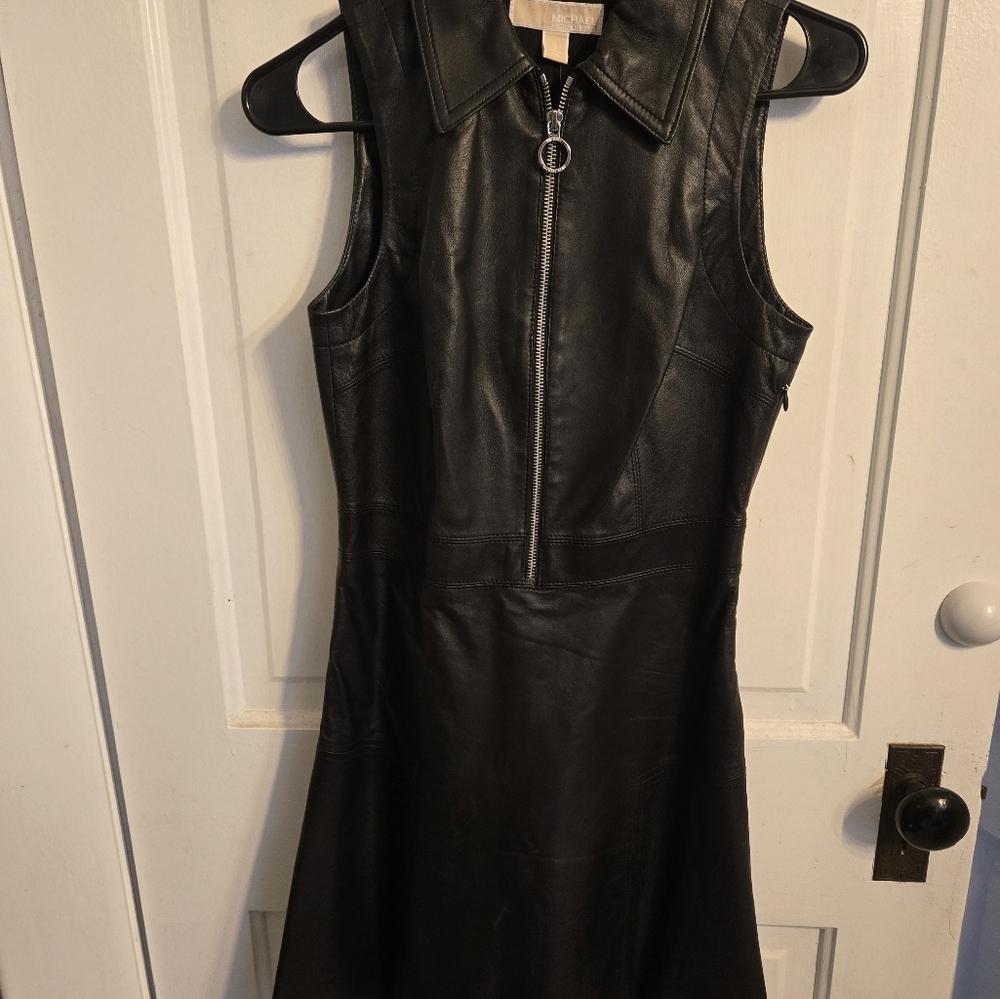 NWT! Michael Kors 100% Leather Dress - Size 2